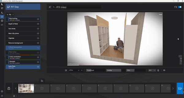 Corridor with tile and mirror Lumion 2024