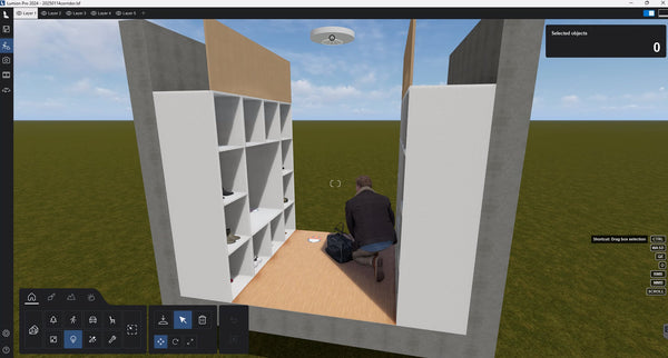 Corridor with tile and mirror Lumion 2024