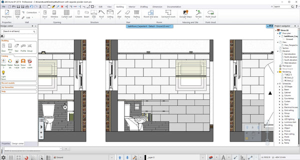 BathRoom with PowderRoom