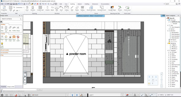 BathRoom with PowderRoom