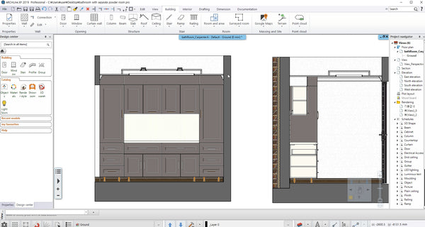 BathRoom with PowderRoom