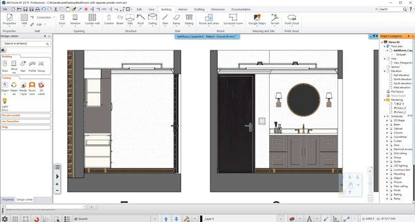 BathRoom with PowderRoom
