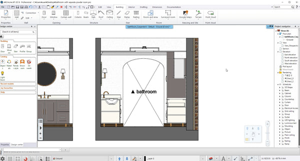 BathRoom with PowderRoom