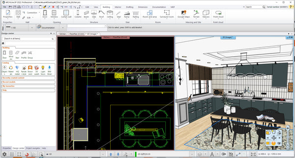 Modern Kitchen of Green Style