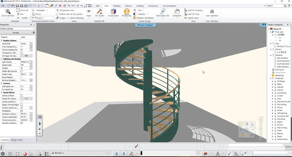 Spiral Stair with Balustrade