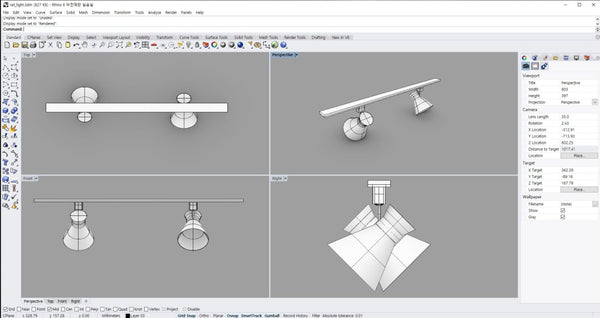 Rail light set from Rhinoceros V6 - Digital file