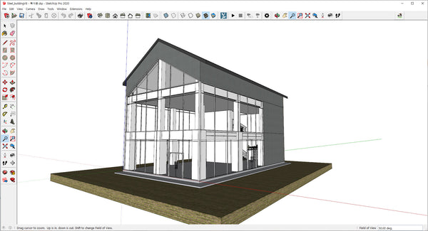 Steel building of SketchUp