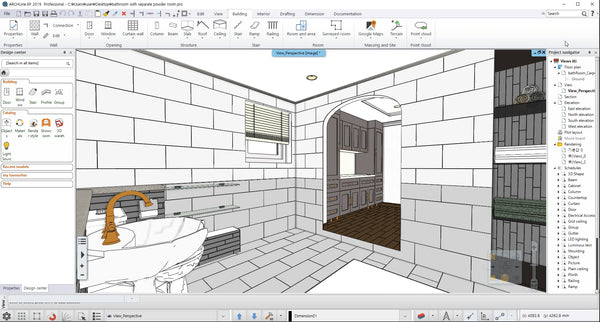 BathRoom with PowderRoom