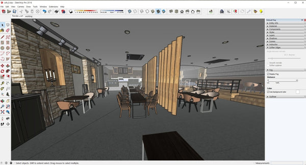 Cafe_desing_sketchup - Digital file