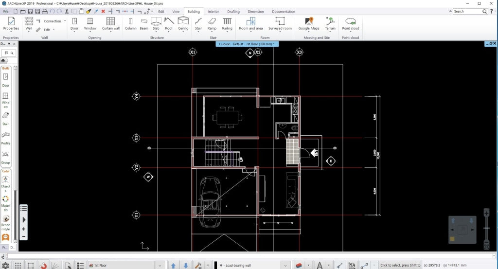 H hose BIM Plan- DWG file and Pro file - Digital file