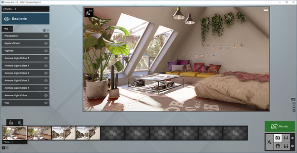 Attic Design Lumion12