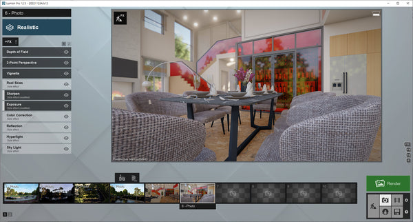 Wine Cellar LivingRoom _Lumion