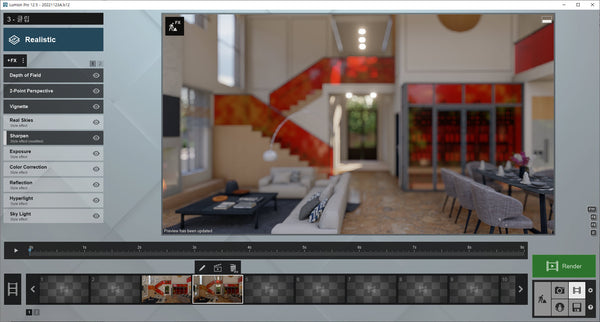 Wine Cellar LivingRoom _Lumion