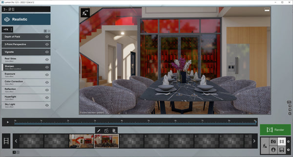 Wine Cellar LivingRoom _Lumion