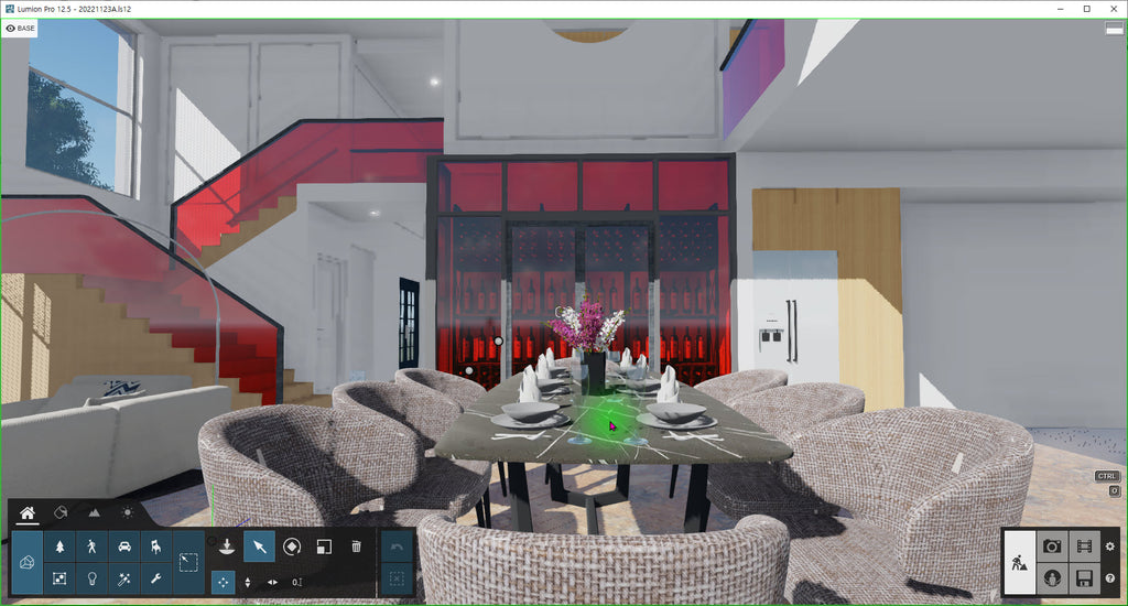 Wine Cellar LivingRoom _Lumion