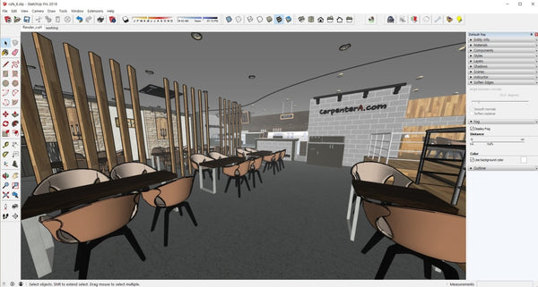 Cafe_desing_sketchup - Digital file