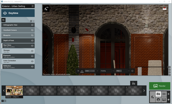 Lumion  Restaurant Project Movie file