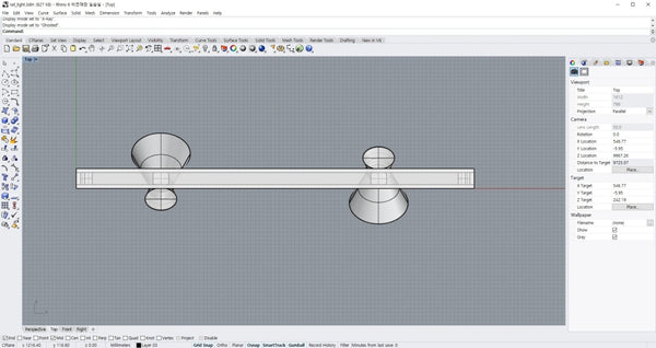 Rail light set from Rhinoceros V6 - Digital file