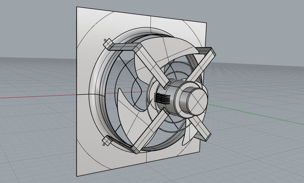 Outer Fan with Rhinoceros