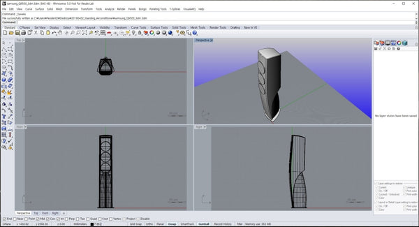 Samsung Standing Airconditioner file with Rhino3D and skp file - Digital file