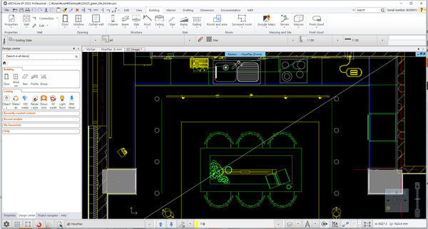 Modern Kitchen of Green Style