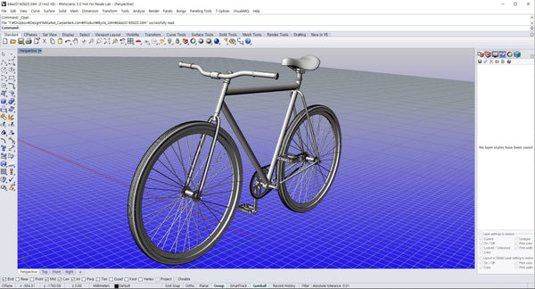 Bicycle design with Rhino - Digital file
