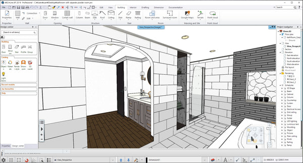 BathRoom with PowderRoom