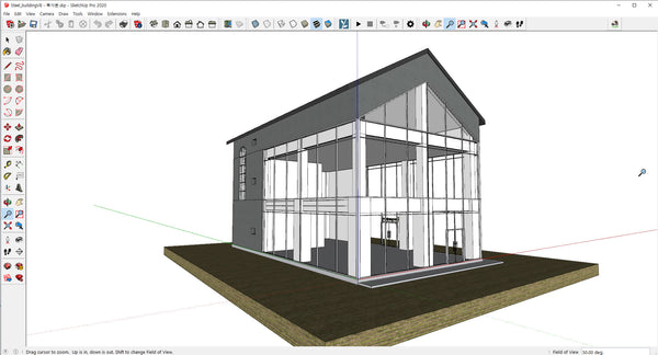 Steel building of SketchUp