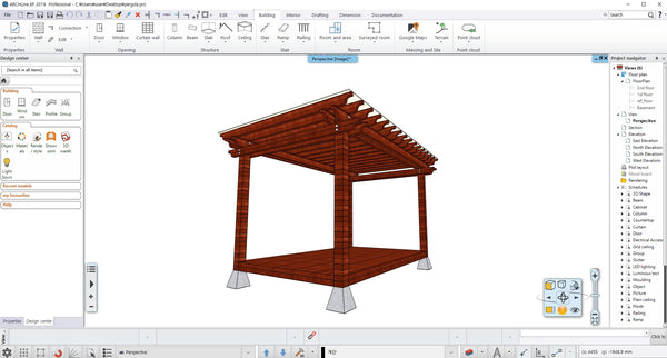 Pergola BIM file Korean style
