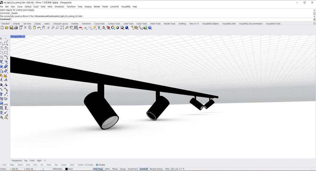 Rail Lighting for Ceiling