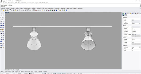 Rail light set from Rhinoceros V6 - Digital file