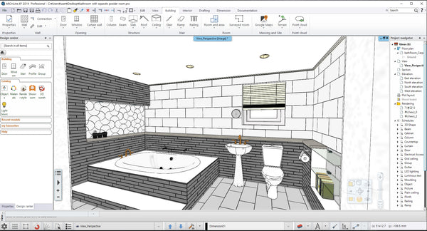 BathRoom with PowderRoom