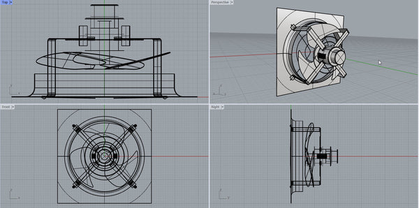 Outer Fan with Rhinoceros