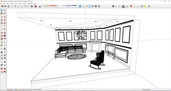 Living Roome with wainscoting 20220316