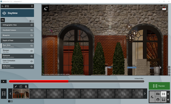 Lumion  Restaurant Project Movie file