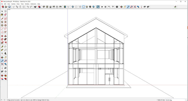 Steel building of SketchUp
