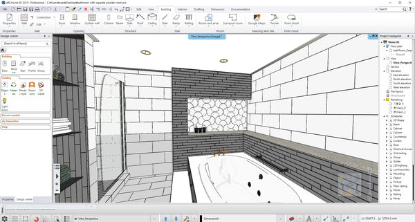 BathRoom with PowderRoom