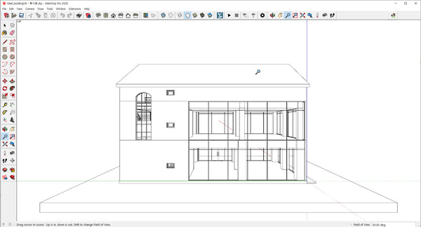 Steel building of SketchUp