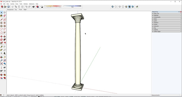 Doric order (Greek Column) 20200106