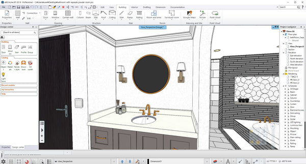 BathRoom with PowderRoom