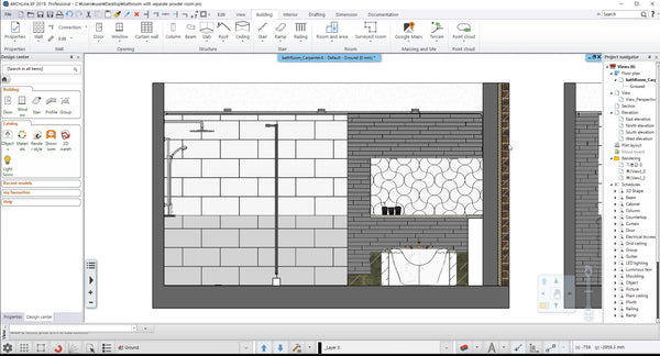 BathRoom with PowderRoom