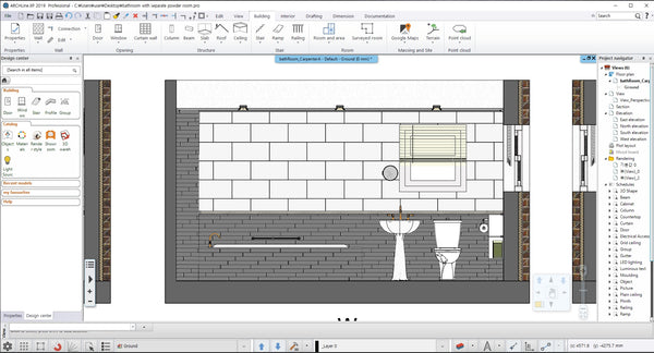 BathRoom with PowderRoom