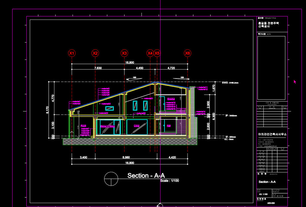 Korean BIM Drawing Sample 20230203A