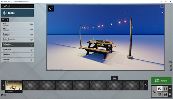 Bench Light for Lumion 12