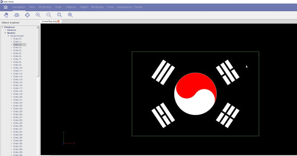 Korean Flag file dwg and pro file