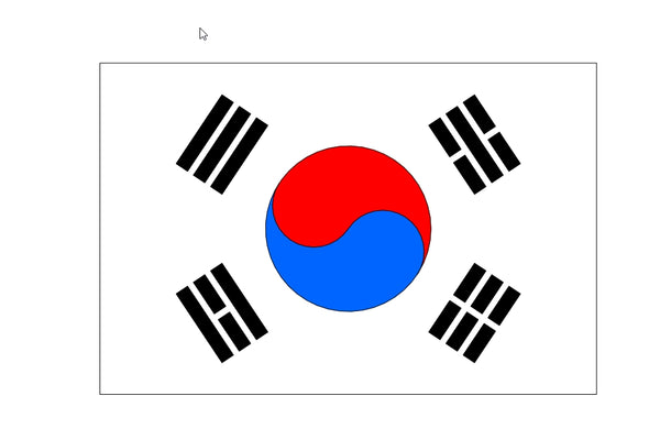 Korean Flag file dwg and pro file