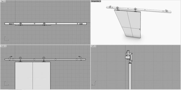 Hanger Door object 3dm and skp file