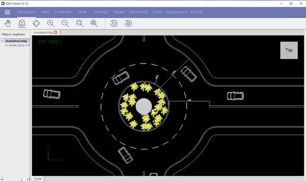 Roundabout DWG file