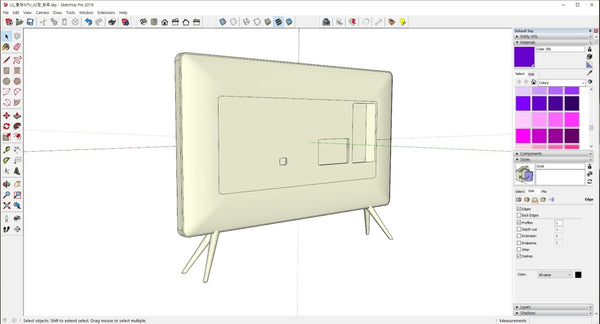 LG TV design file with Rhino3D and skp file - Digital file