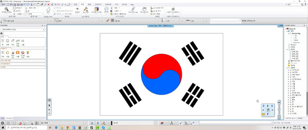 Korean Flag file dwg and pro file